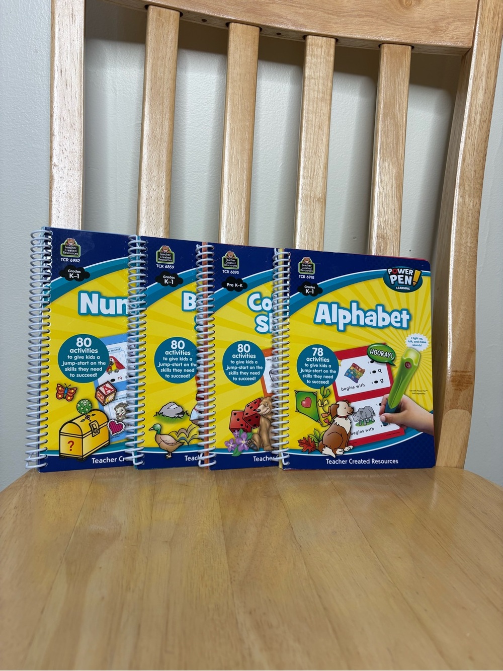 Teacher Created Resources Power Pen spiral bound bundle of learning books PreK K